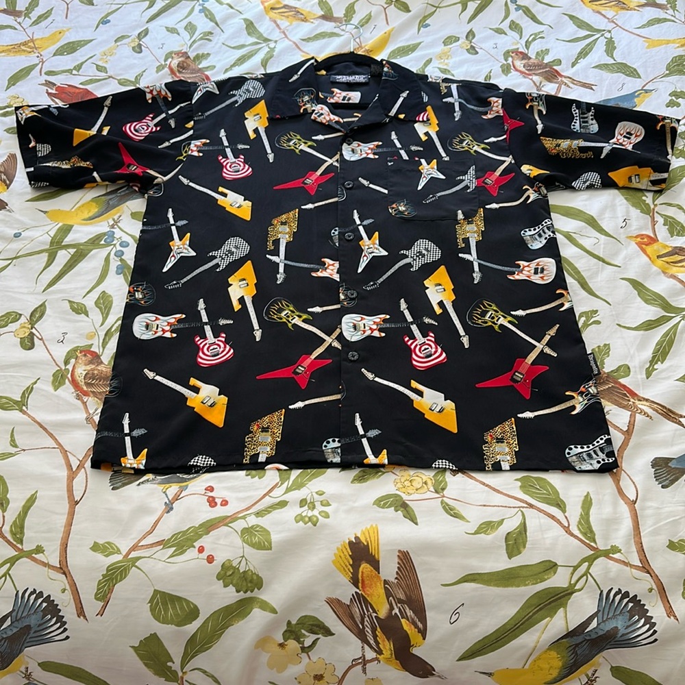 Electric Guitar button down shirt